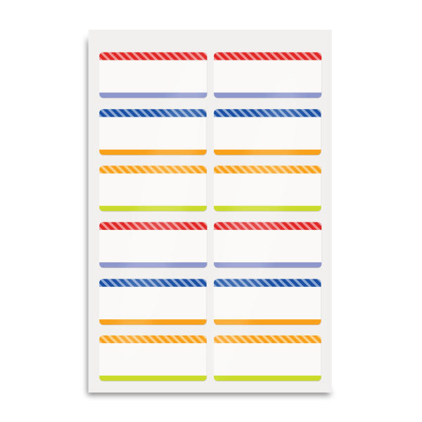 No-Iron Labels, Playful Stripes Designs